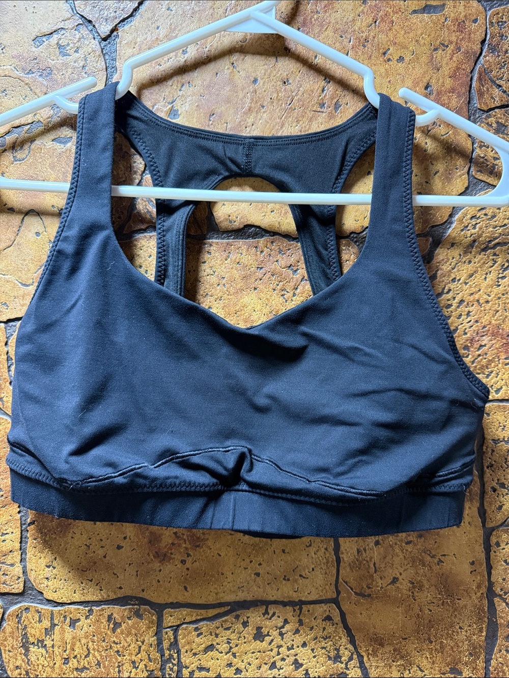 Women's Black Racerback Sports Bra - Supportive Activewear.   #30